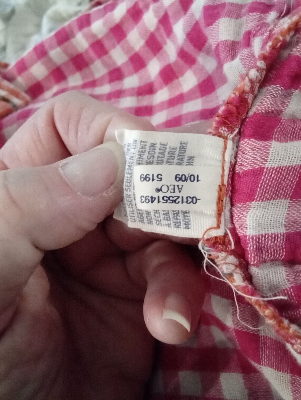 Vintage Y2K American Eagle Outfitters Sz 12 Orange Plaid Pear Snap Western Butto - Picture 7 of 16